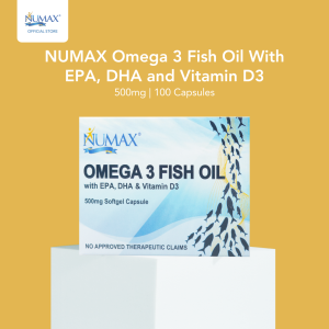 NUMAX Omega Fish Oil with EPA, DHA & Vitamin D3
